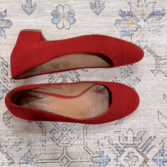 Halogen Women Sz 8.5 M Red Pump Leather Shoes - Picture 8 of 11